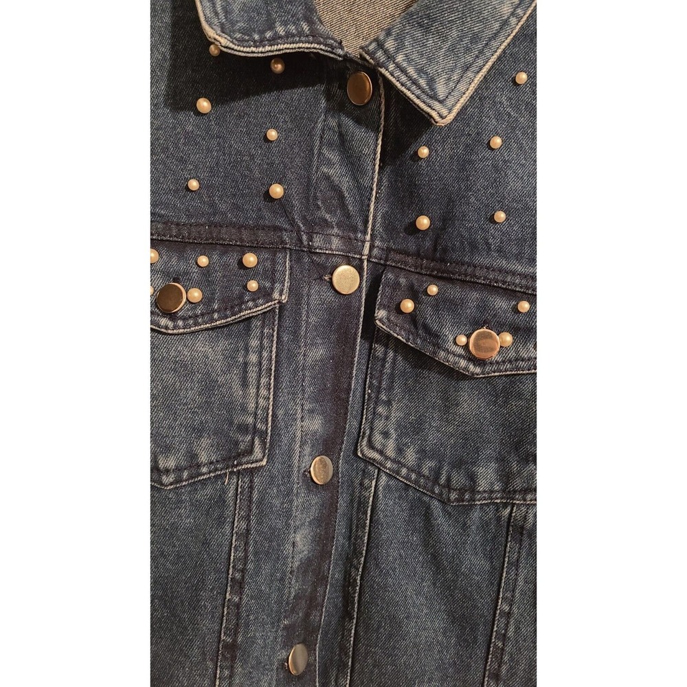 LIVE 4 TRUTH Denim Jacket Womens M Blue Button - Picture 5 of 5